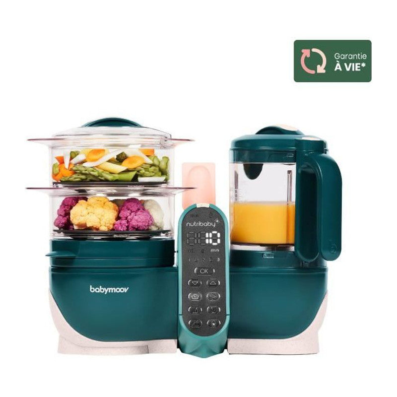 Babymoov Nutribaby+ - Robot Multifonctions 6 En 1 - Cuiseur-vapeur/mixeur, Opal Green Babymoov - Mathon - 1