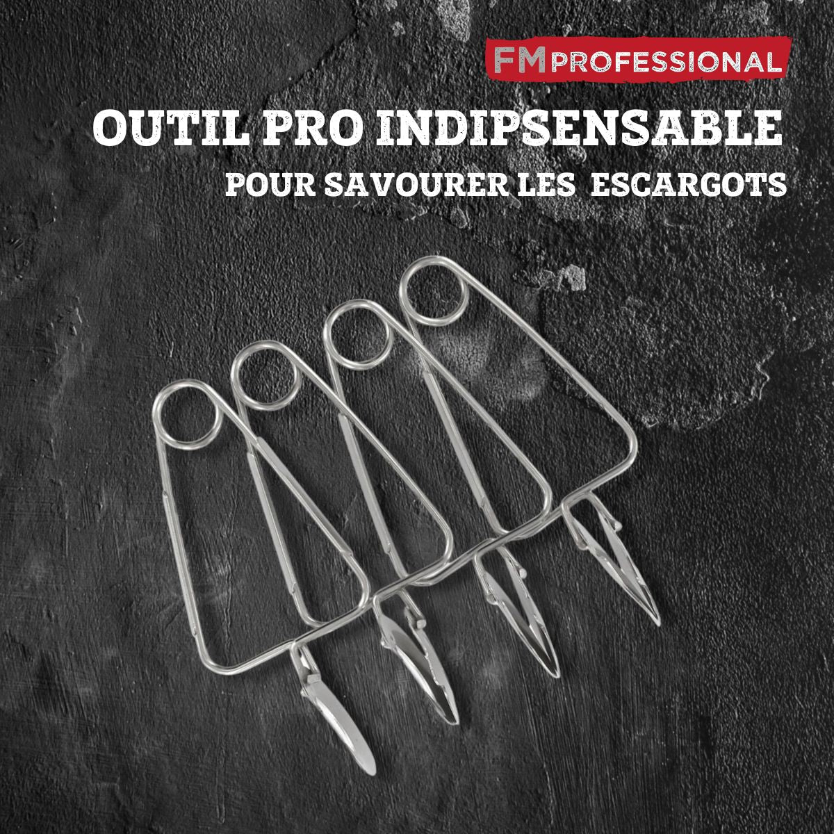 Lot de 4 pinces à escargot FM Professional - Mathon - 6