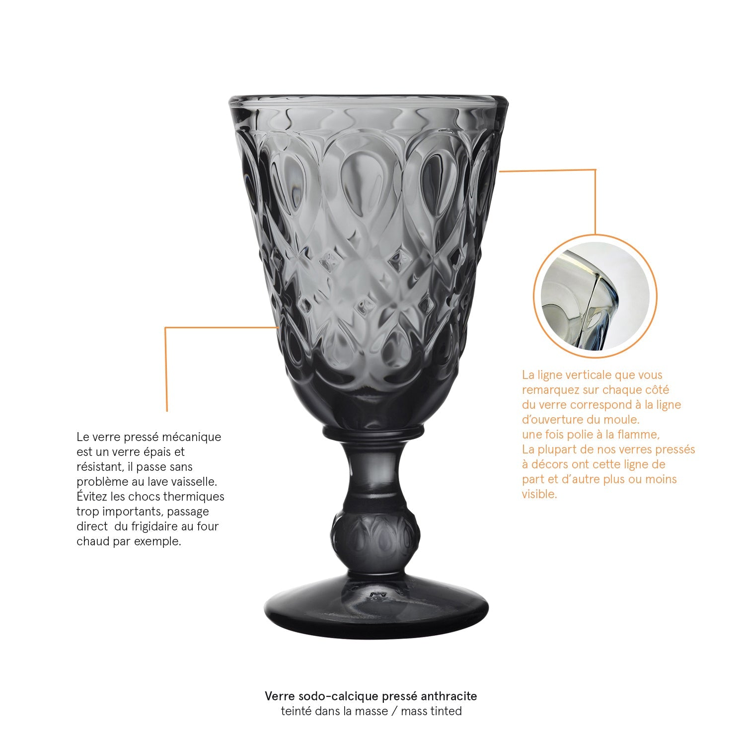 Lot de 6 verres à vin La Rochère - Mathon - 6