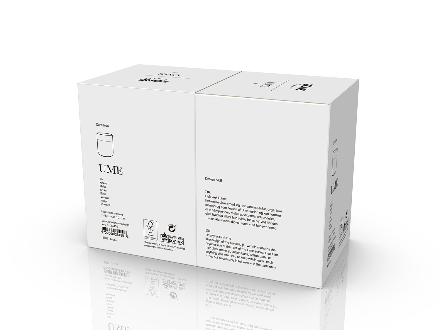 Pot avec couvercle UME en grès Taupe Zone Denmark - Mathon - 6