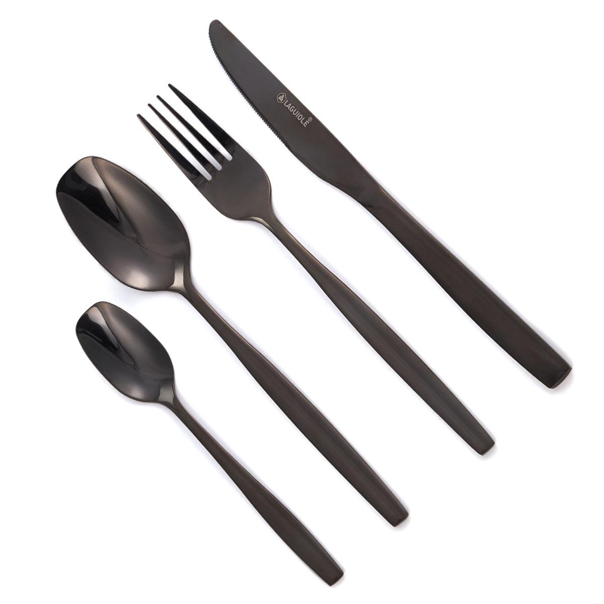 Ménagère 24 pièces - "Elora noir" Laguiole Cuisson - Mathon - 2