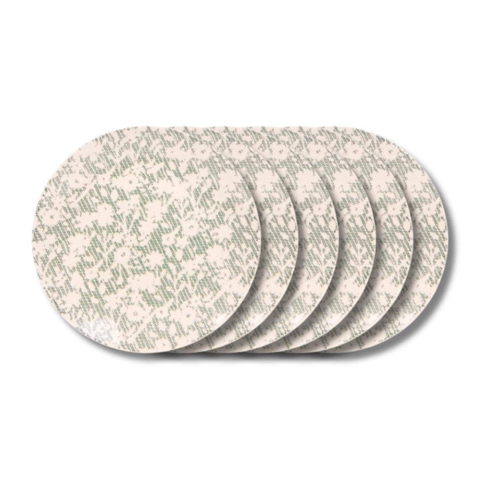 Assiette à dessert Léa verte 21 cm (lot de 6) Table passion - Mathon - 1