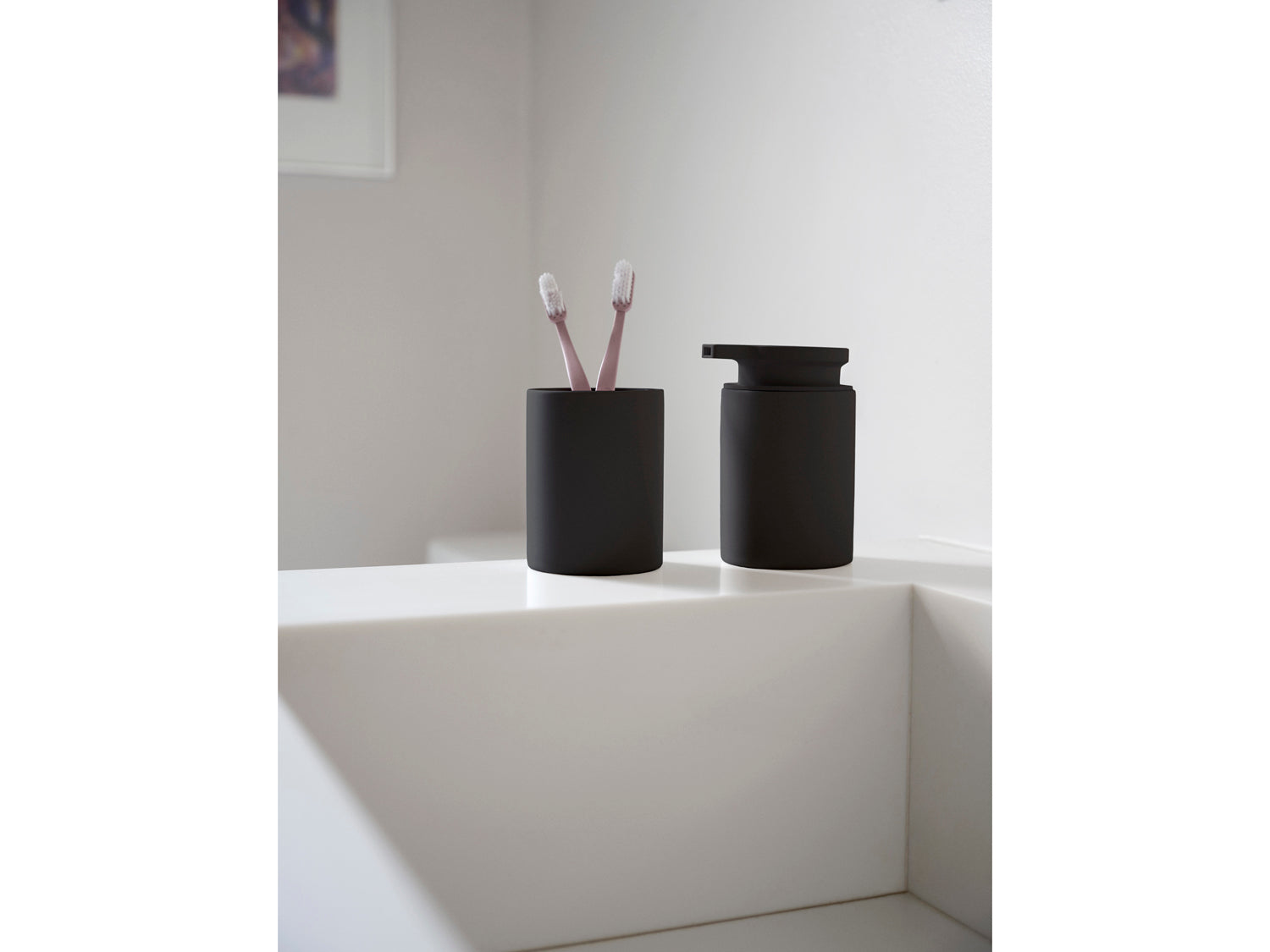 Gobelet pour brosse à dents KARMA en grès Noir Zone Denmark - Mathon - 7