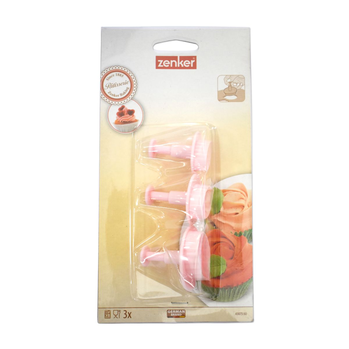 Lot de 3 emporte-pièces poussoir motif feuille Zenker Sweet Sensation Zenker - Mathon - 9