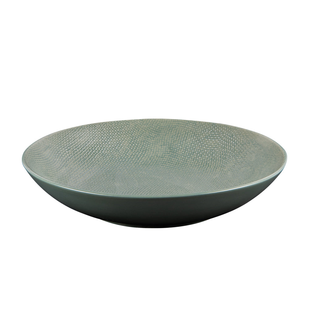 Grande assiette creuse Vésuvio sauge 25 cm (lot de 6) Table passion - Mathon - 1