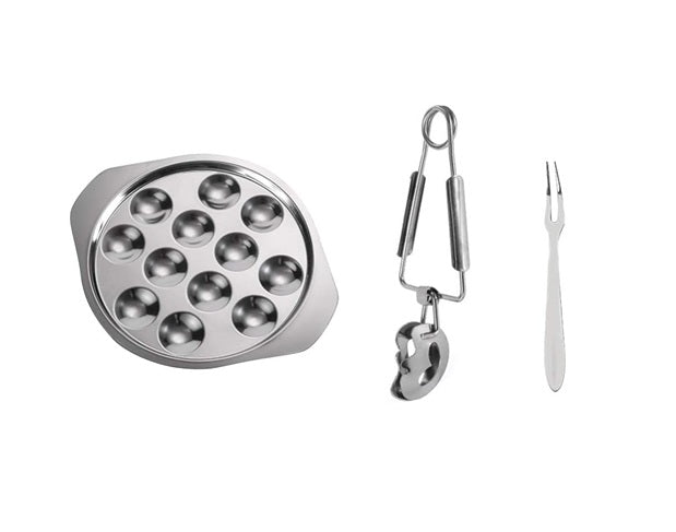 Set 3 Ustensiles à Escargots en Acier Inoxydable Vendos85 - Mathon