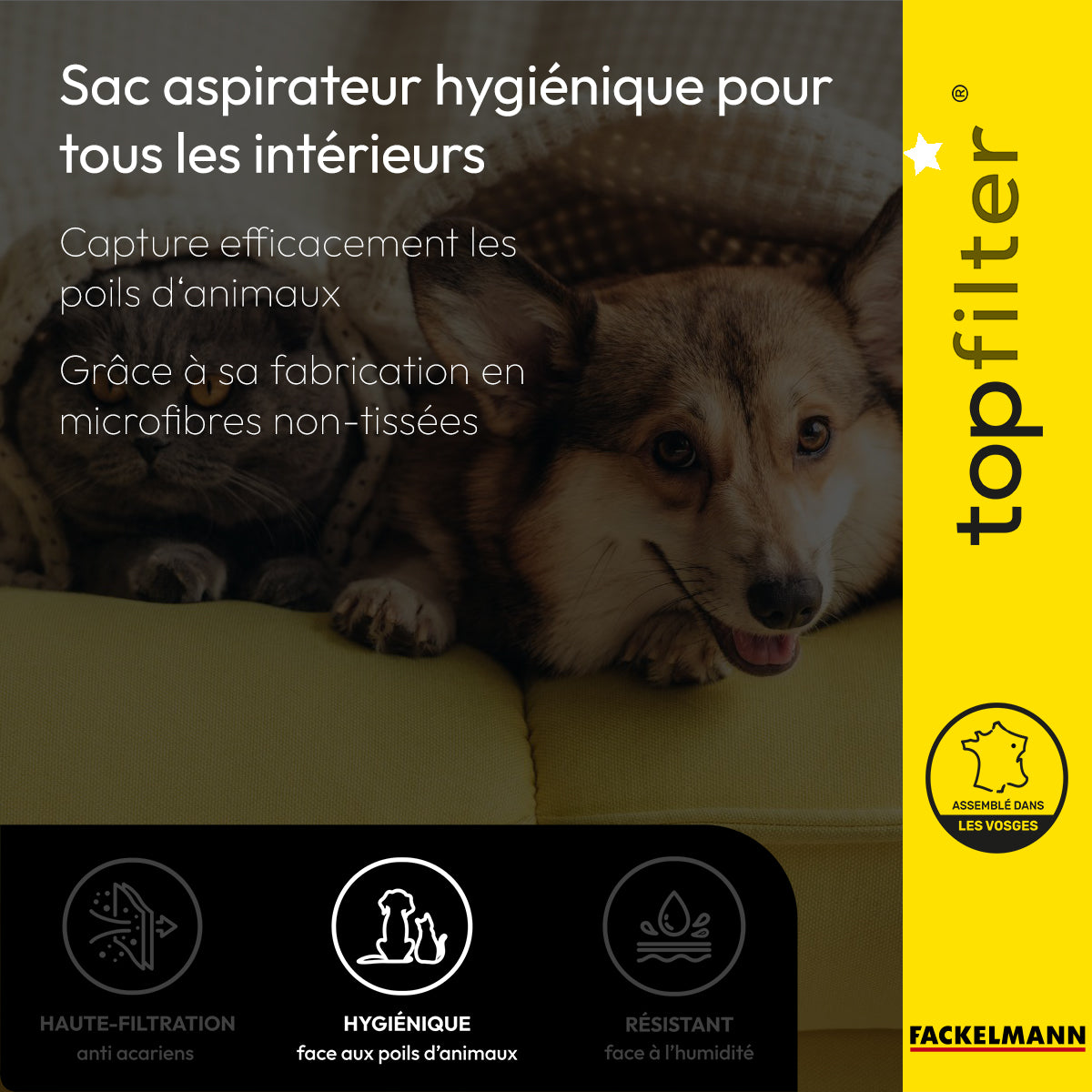 Lot de 4 sacs aspirateur Moulinex TopFilter Premium TopFilter - Mathon - 4