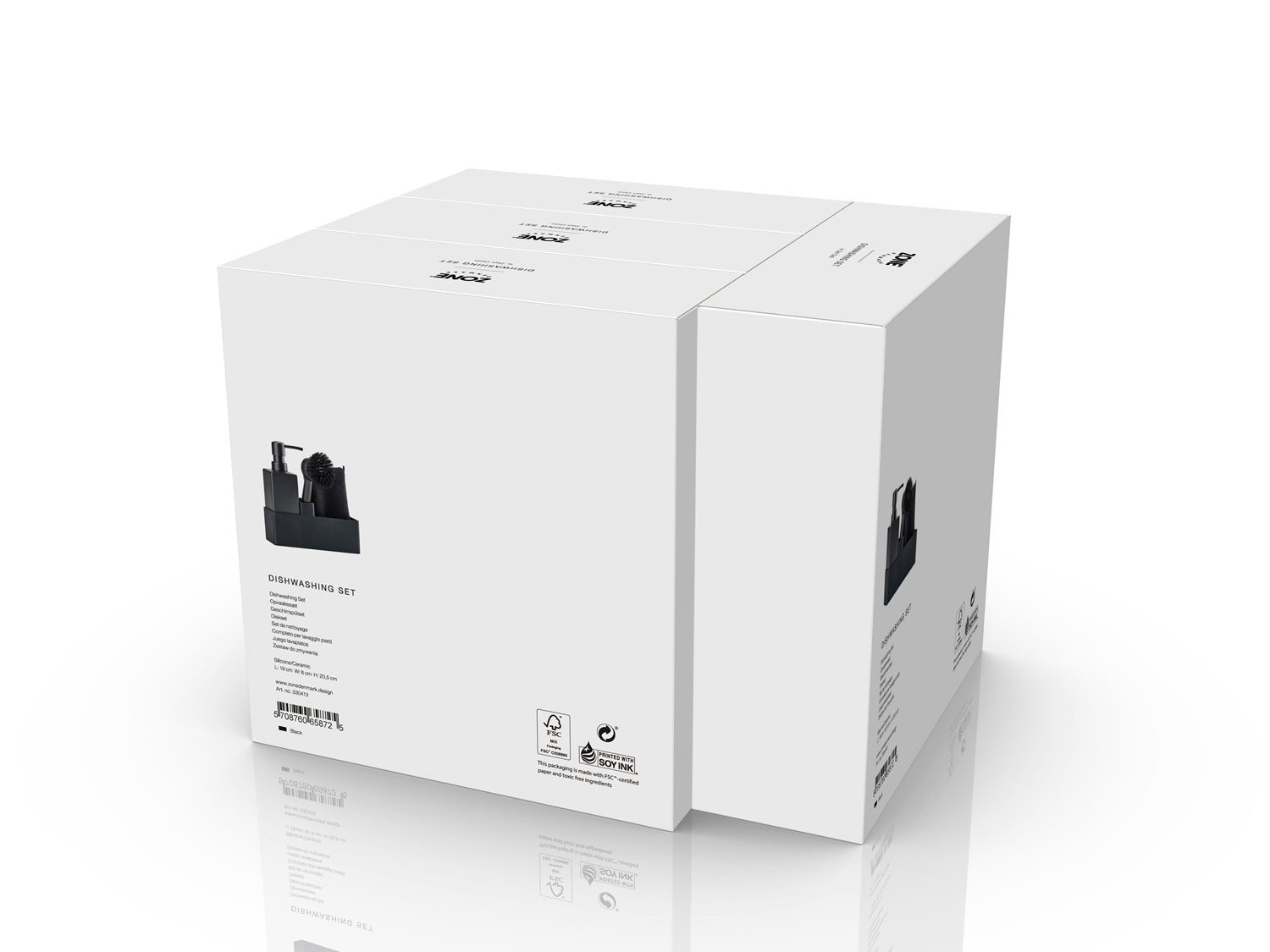 Set de vaisselle 4 pièces en silicone et céramique Noir Zone Denmark - Mathon - 5