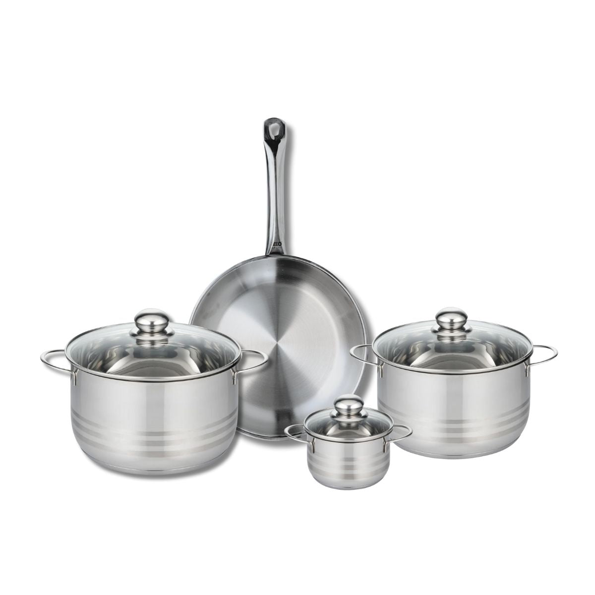 Ensemble de 1 Poêle de cuisson 28 cm et 3 faitouts 12, 20 et 24 cm  Profi Brillant Elo - Mathon - 1
