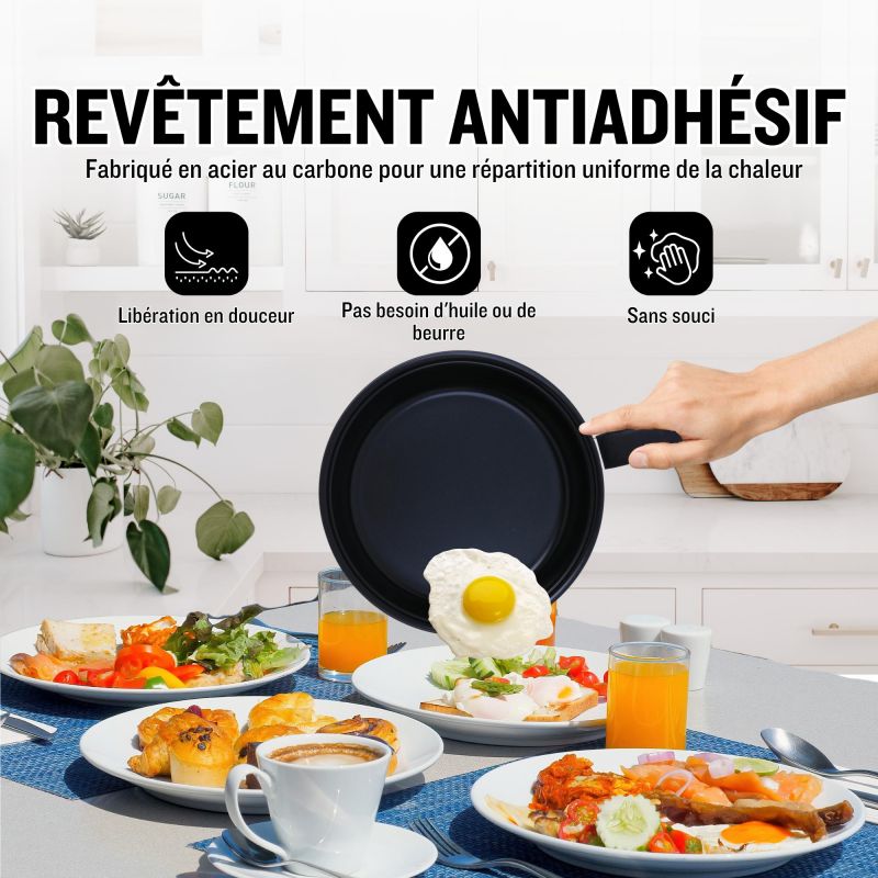 Batterie de cuisine 13 pieces avec cuilliere Noir Herzberg HG04241 Herzberg - Mathon - 4