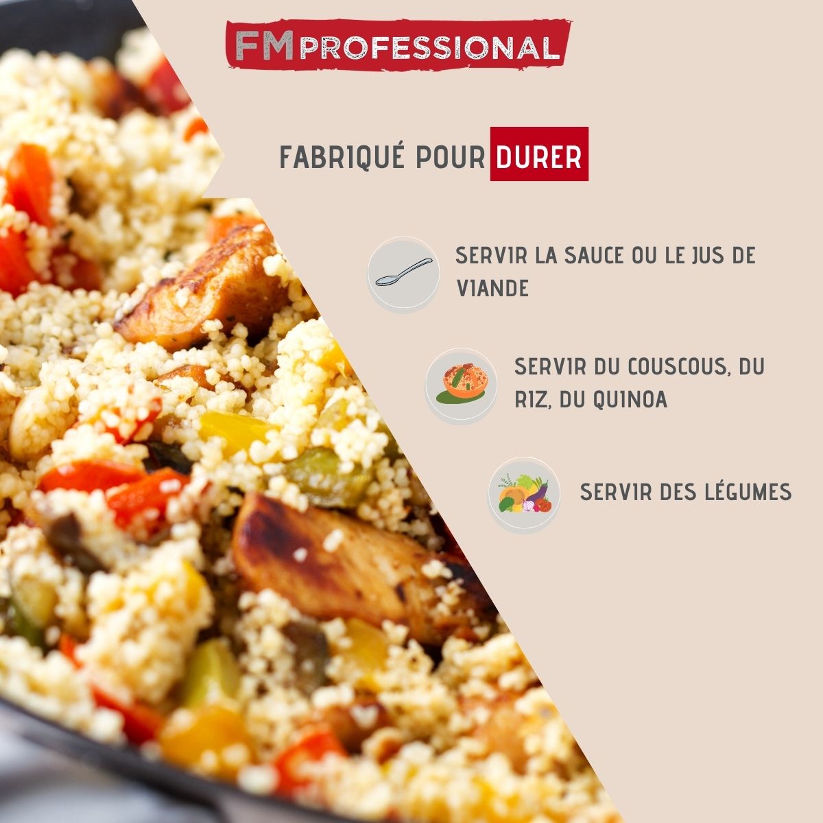 Cuillère de service inox 37,5 cm  Divers FM Professional - Mathon - 2