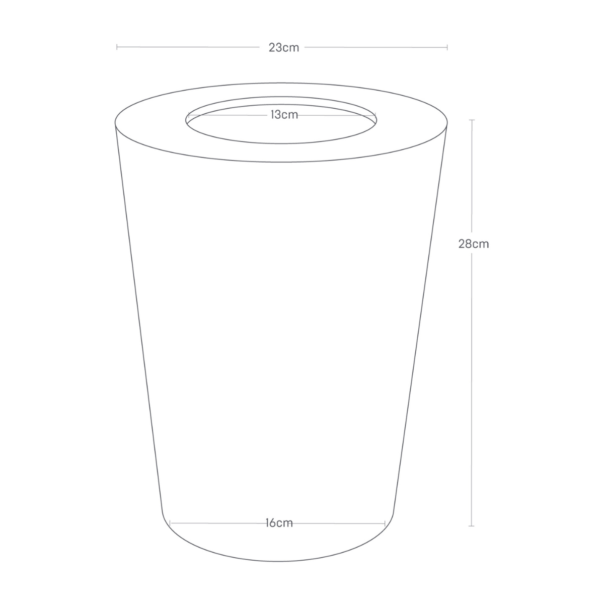 Poubelle ronde L23 cm - RIN Calicosy - Mathon - 2