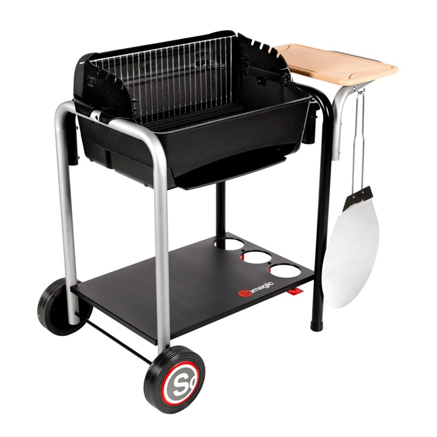Barbecue au charbon de bois ROMA avec cuisson pizza Somagic - Mathon - 5