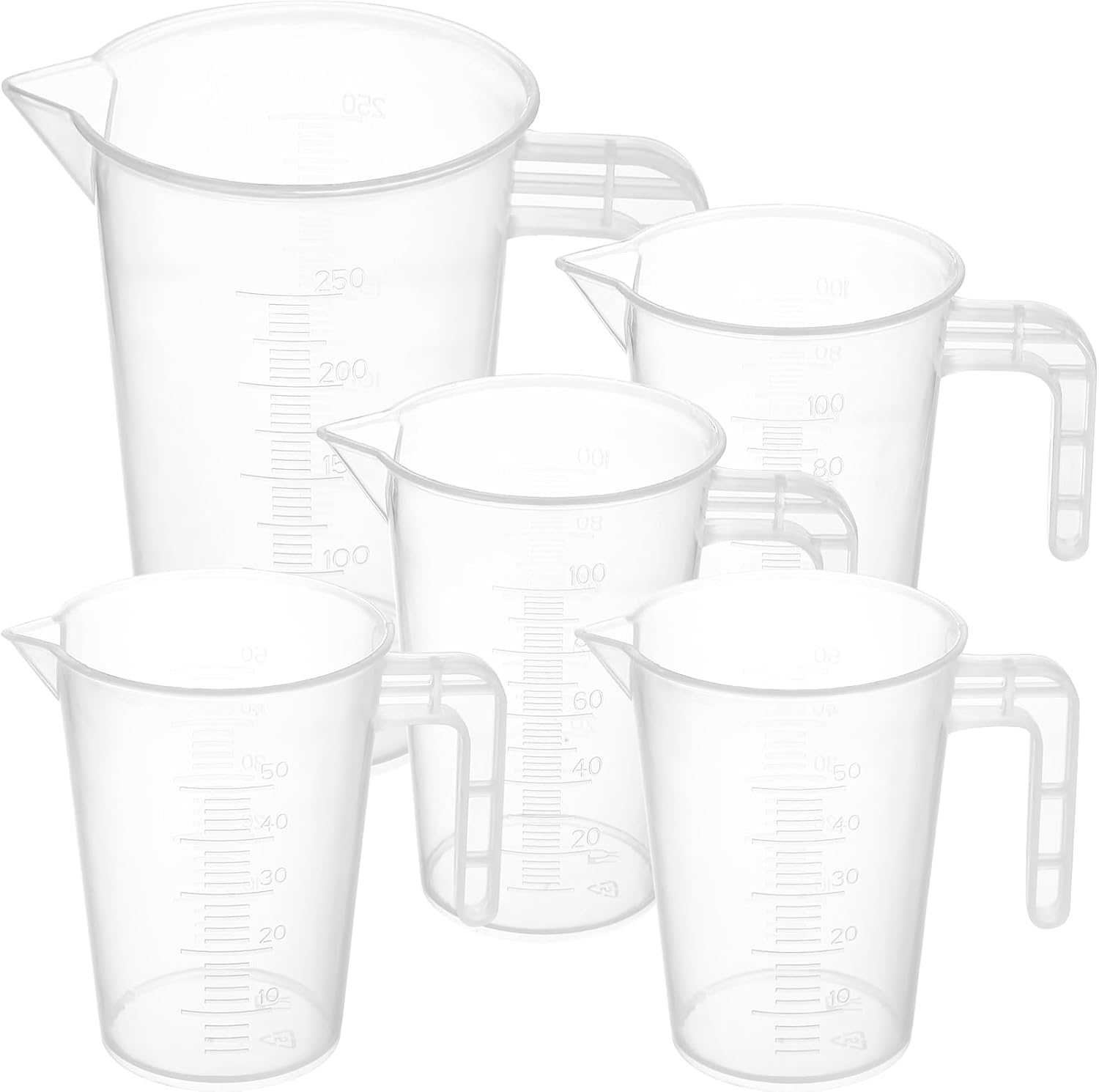 Lot de 5 Tasses Doseuses Plastique Graduées Vendos85 - Mathon