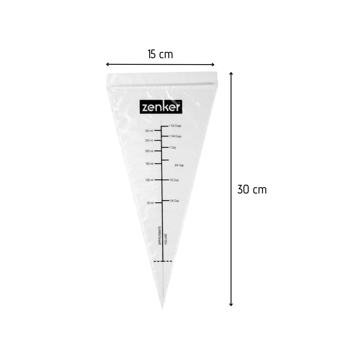 Lot de 10 poches à douille graduées avec zip 30 cm Zenker Smart Pastry Zenker - Mathon - 3