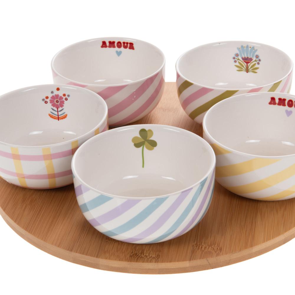 Coffret plateau et ses 5 bols Candy Amadeus - Mathon - 2