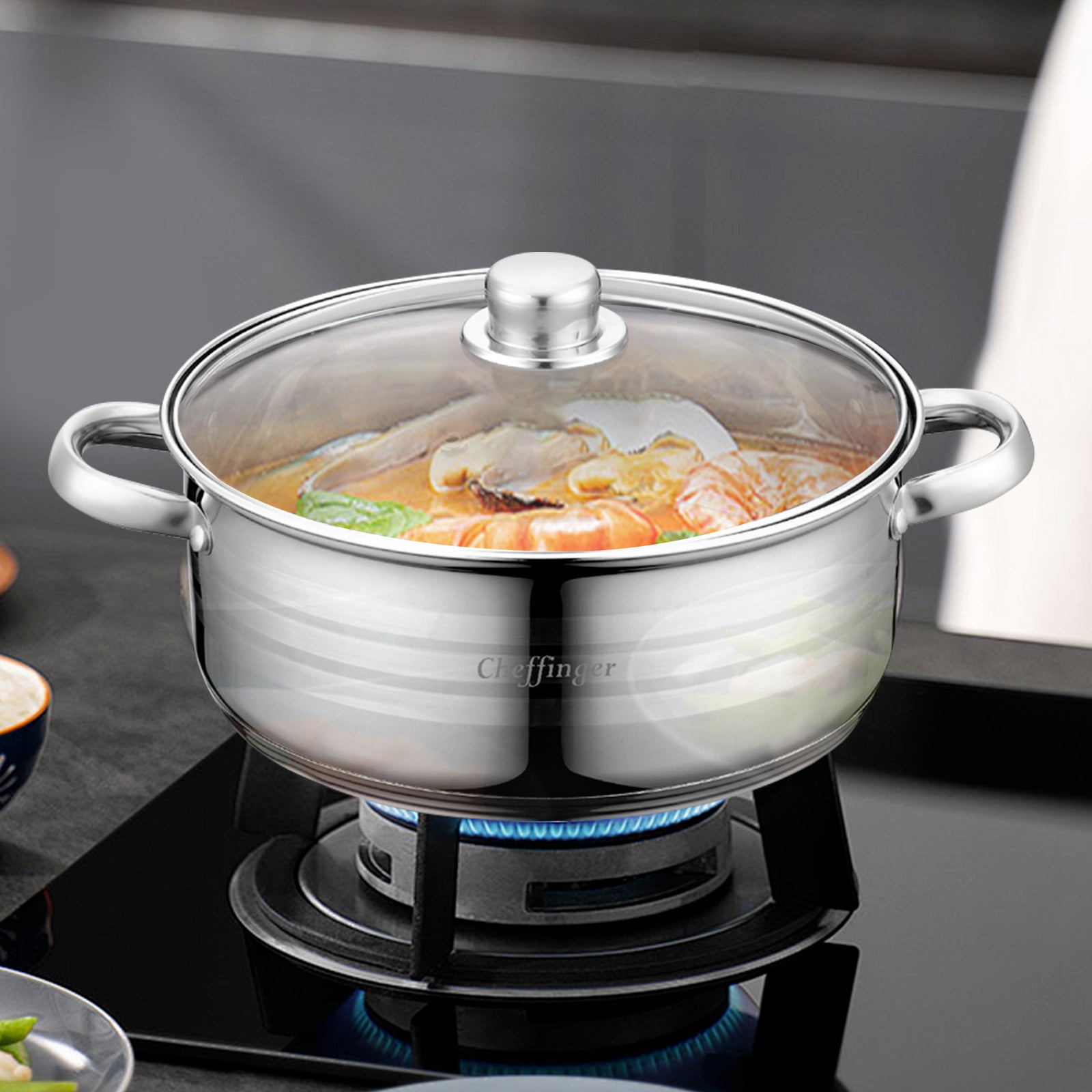 Ensemble de 3 Marmite Inox Cheffinger - Mathon - 2