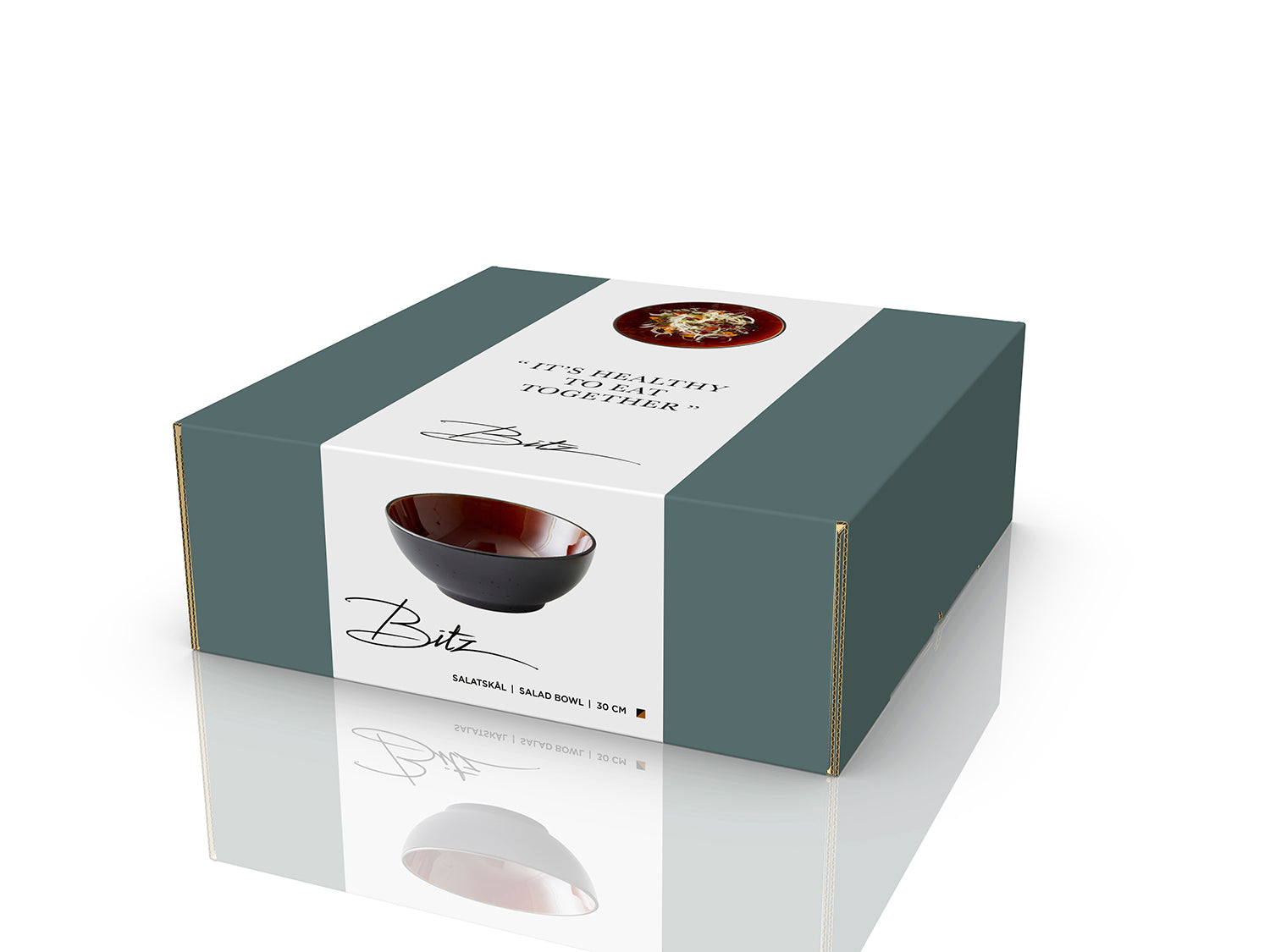 Saladier GASTRO en grès Noir/Ambre Bitz - Mathon - 5