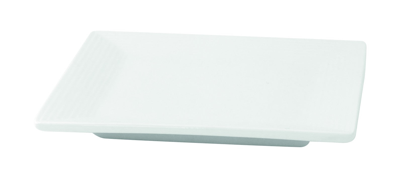 4Pcs - Mini plat carré en porcelaine blanc  101x101x23mm FirstPack - Mathon