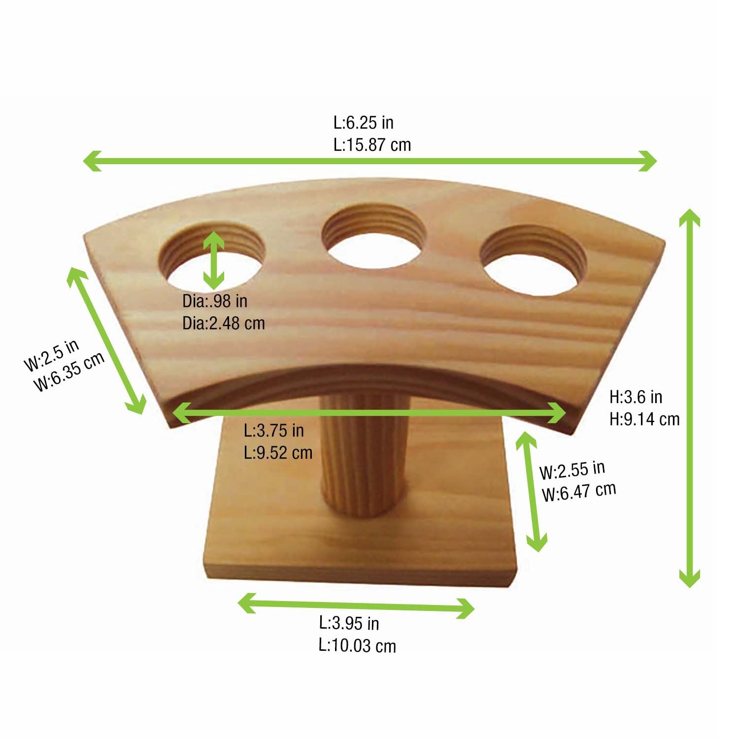 10Pcs - Support bambou pour cônes 3 trous  160x75x90mm FirstPack - Mathon - 3