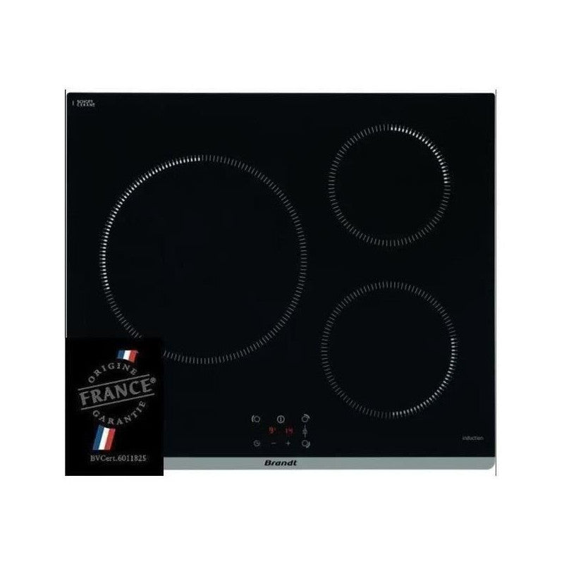 Plaque De Cuisson Induction -   - 3 Zones - L60 Cm - Ti364b - 7200 W - Noir Brandt - Mathon - 1