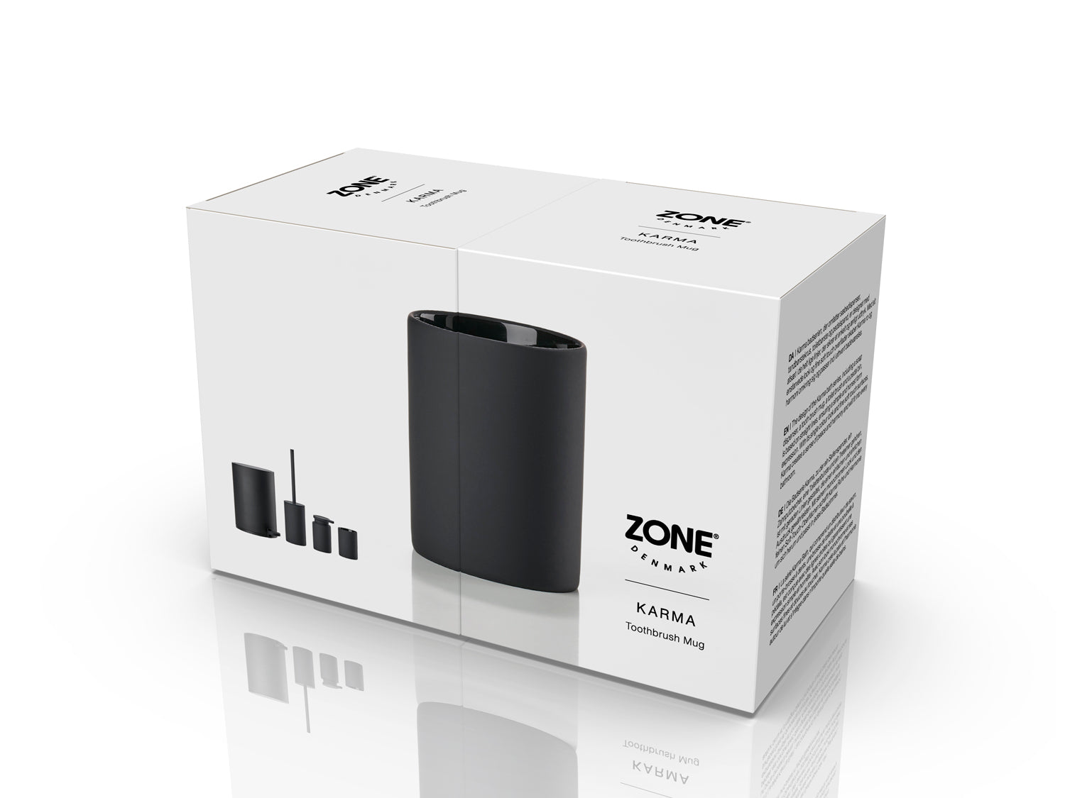 Gobelet pour brosse à dents KARMA en grès Noir Zone Denmark - Mathon - 3