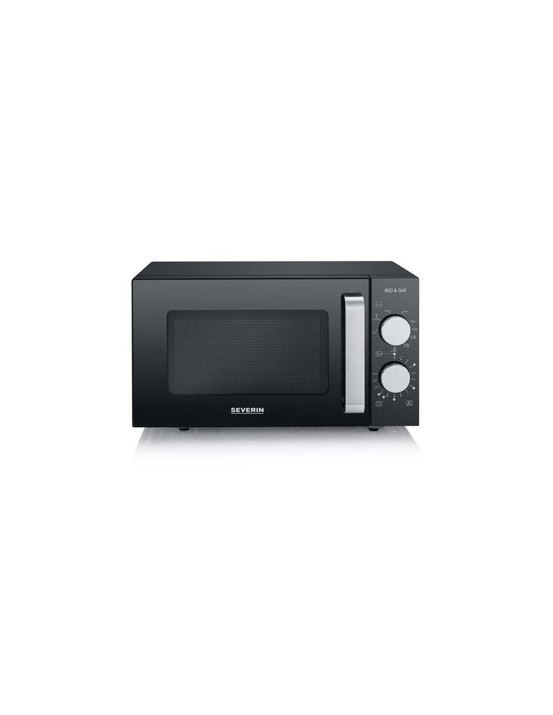 Gril 1000w - Mo 800w - 20l - 9 Puiss - Fond Plat Verre - Gril 2 Niv - Noir/inox Severin - Mathon - 1