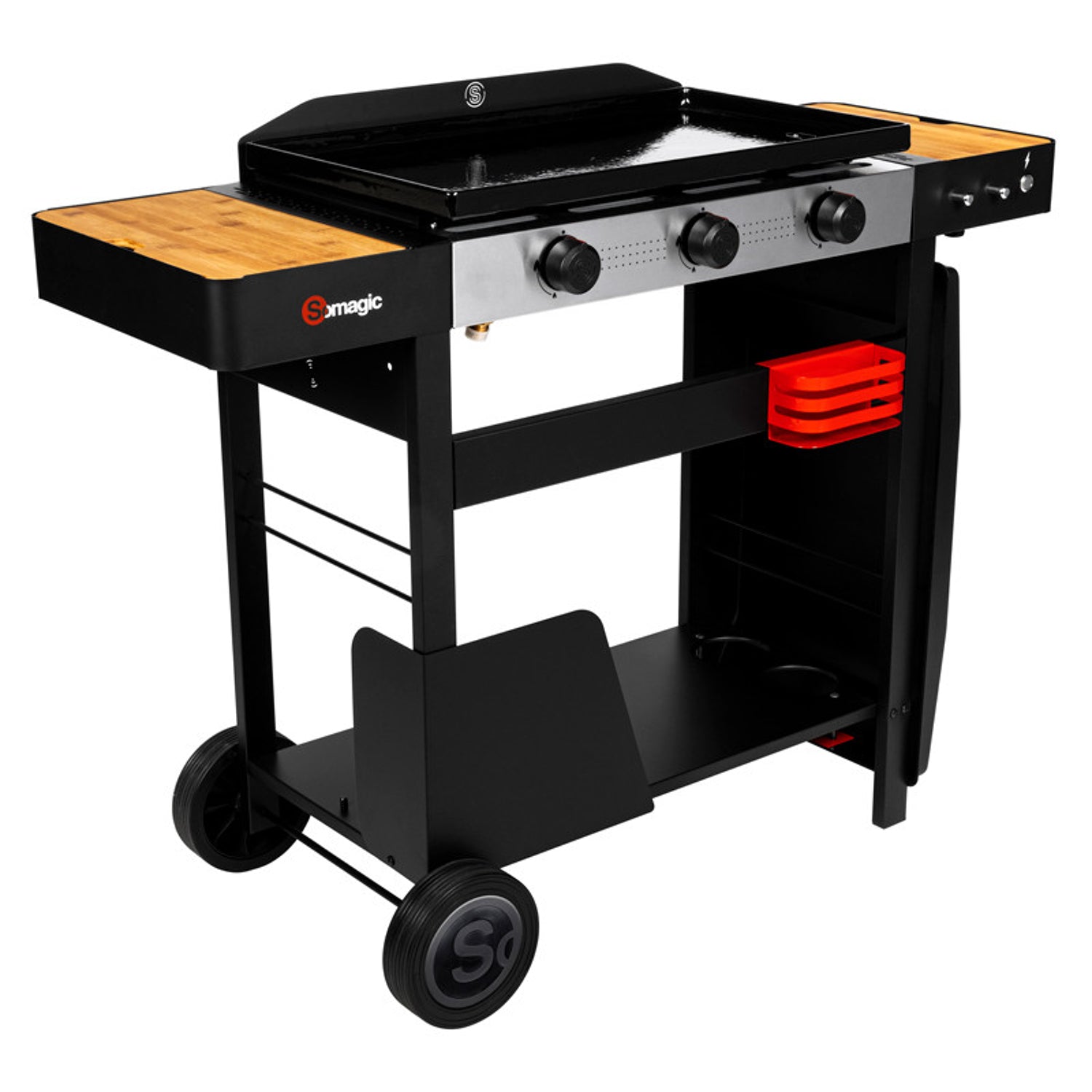 Plancha au gaz avec chariot SOLIA 350 3 brûleurs 6,45kW Somagic - Mathon - 6