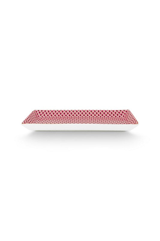 Coffret Cadeau 6 pcs - 2 plateaux, 2 assiettes carrées & Baguettes - Oriental Flower Festival - Rose Pip Studio - Mathon - 5