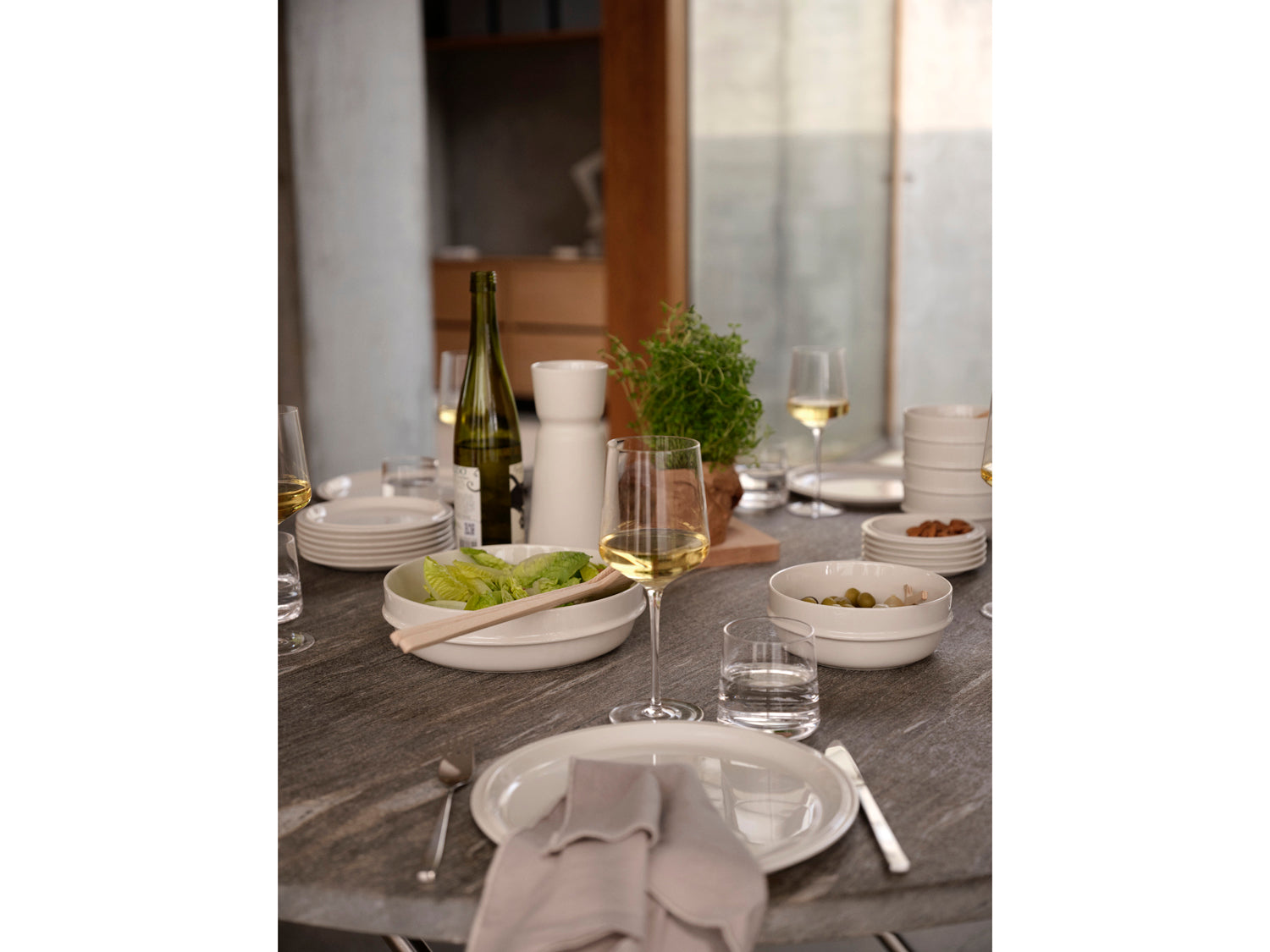 Assiette EAU en porcelaine Blanc cassé Zone Denmark - Mathon - 6