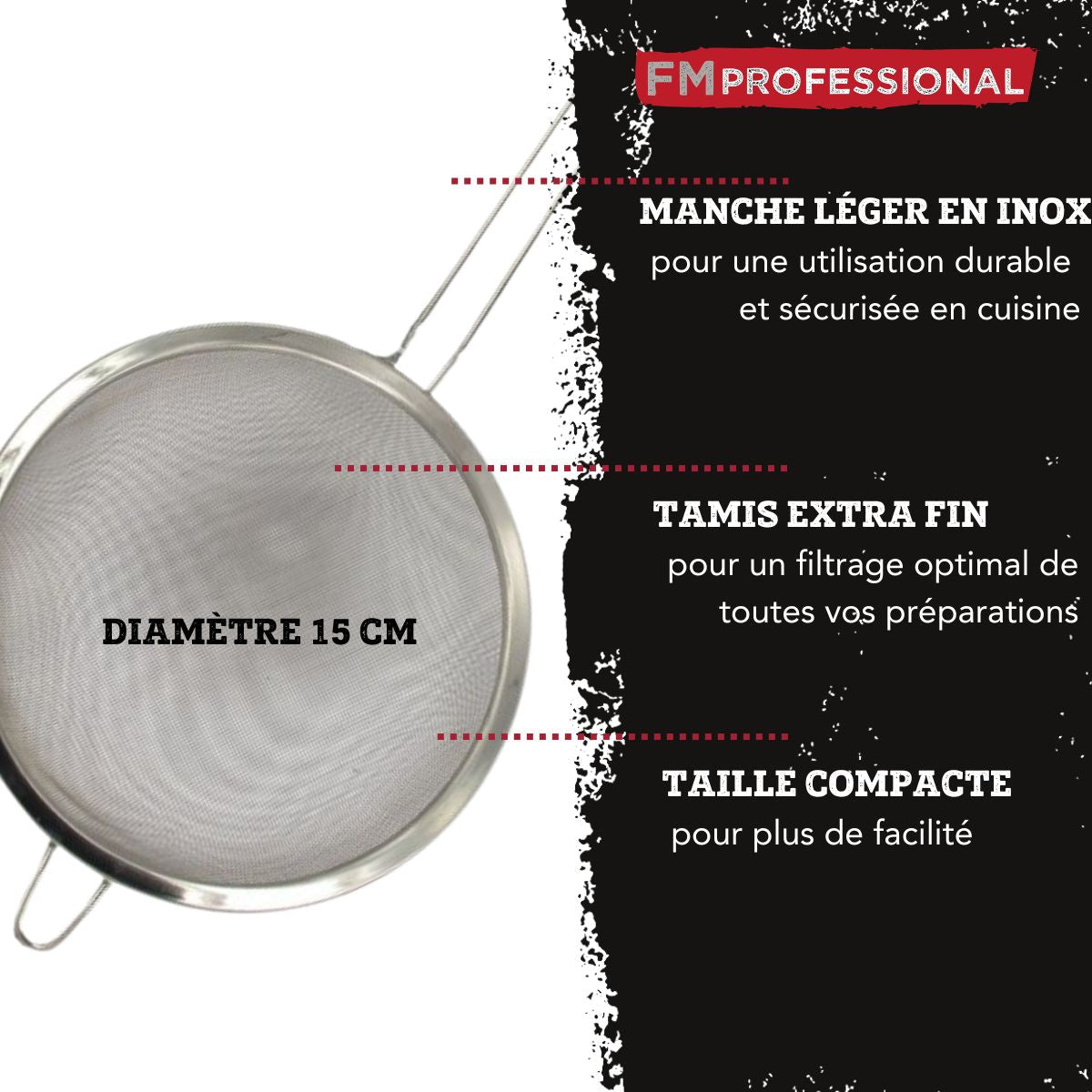 Passoire inox 15 cm FM Professional - Mathon - 2