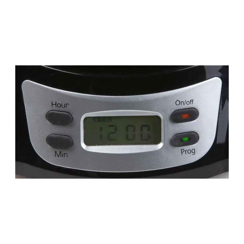 Cafetiere Filtre - Domo - Do708k - 1000 W - 1,5 L - 12 Tasses - Ecran Lcd - Minuteur 24 H - Noir Et Acier Inoxydable Domo - Mathon - 3