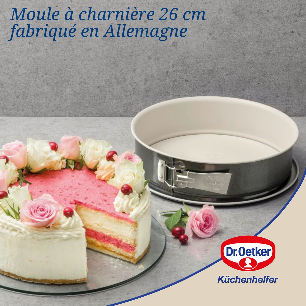Ensemble de 2 Moules à manqué à charnière 26 cm Dr. Oetker Back-Trend Dr. Oetker - Mathon - 2