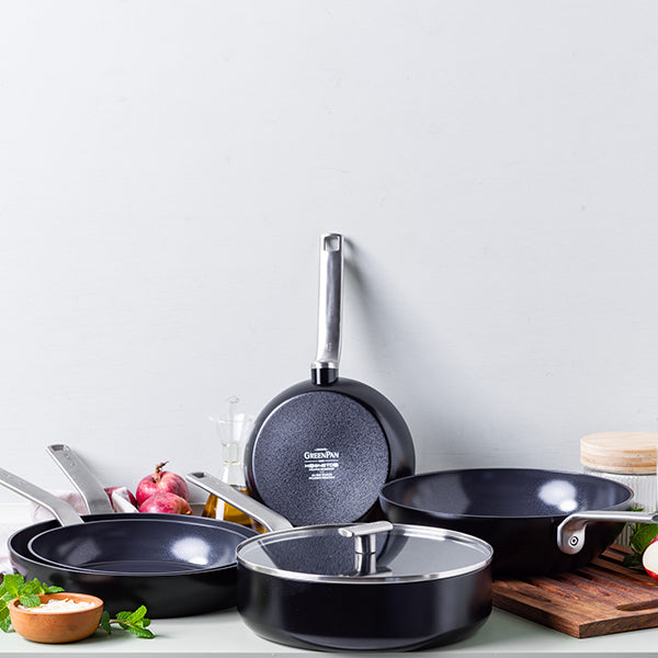 Wok aluminium antiadhésif noir 28 cm Evolution Green pan - Mathon - 6