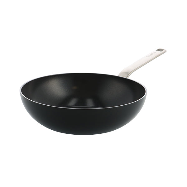 Wok aluminium antiadhésif noir 28 cm Evolution Green pan - Mathon - 1