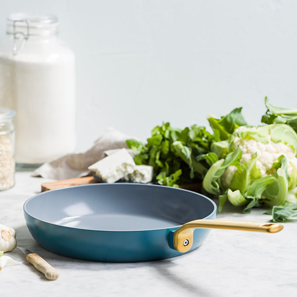 Poêle aluminium antiadhésive bleu 28 cm Evolution Green pan - Mathon - 2