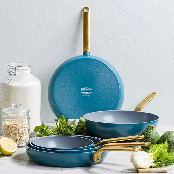 Poêle aluminium antiadhésive bleu 28 cm Evolution Green pan - Mathon - 7