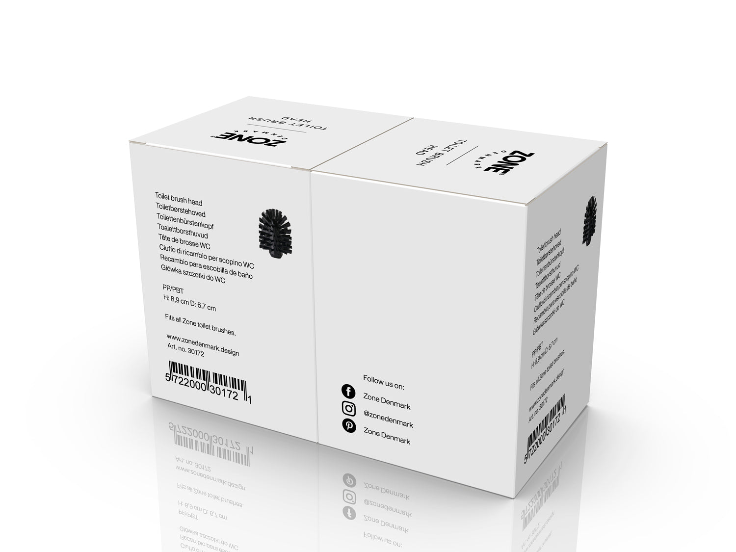 Tête de brosse WC  en polypropylène Noir Zone Denmark - Mathon - 5