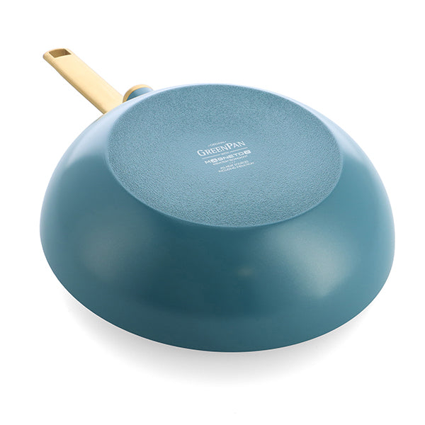 Wok aluminium antiadhésif bleu 28 cm Evolution Green pan - Mathon - 3