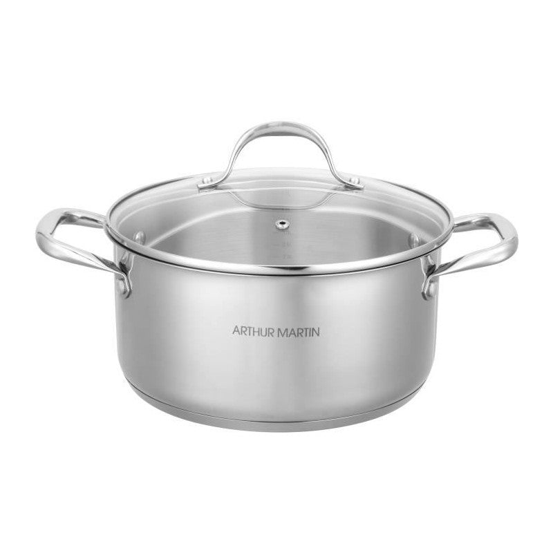 Am3549   Marmite 24 Cm Avec Couvercle – Acier Inoxydable – Tous Feux Dont Induction Arthur Martin - Mathon - 1