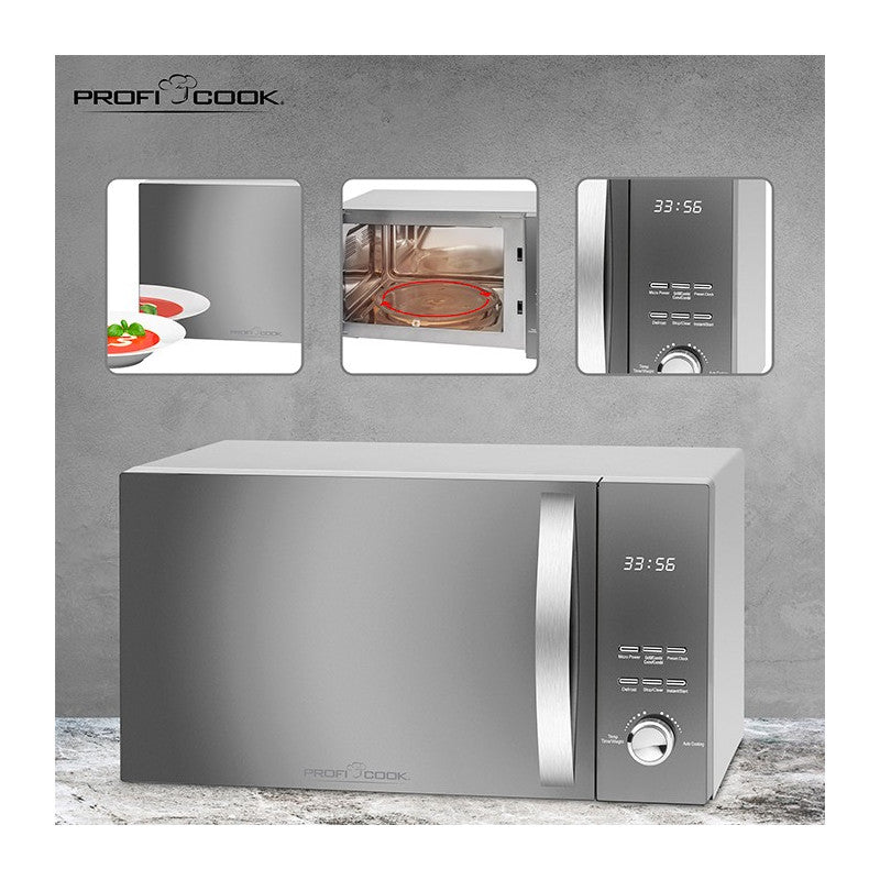 Micro-ondes avec gril et convection 3en1 23L 2300W Proficook PC-MWG 1176H Silver Proficook - Mathon - 5