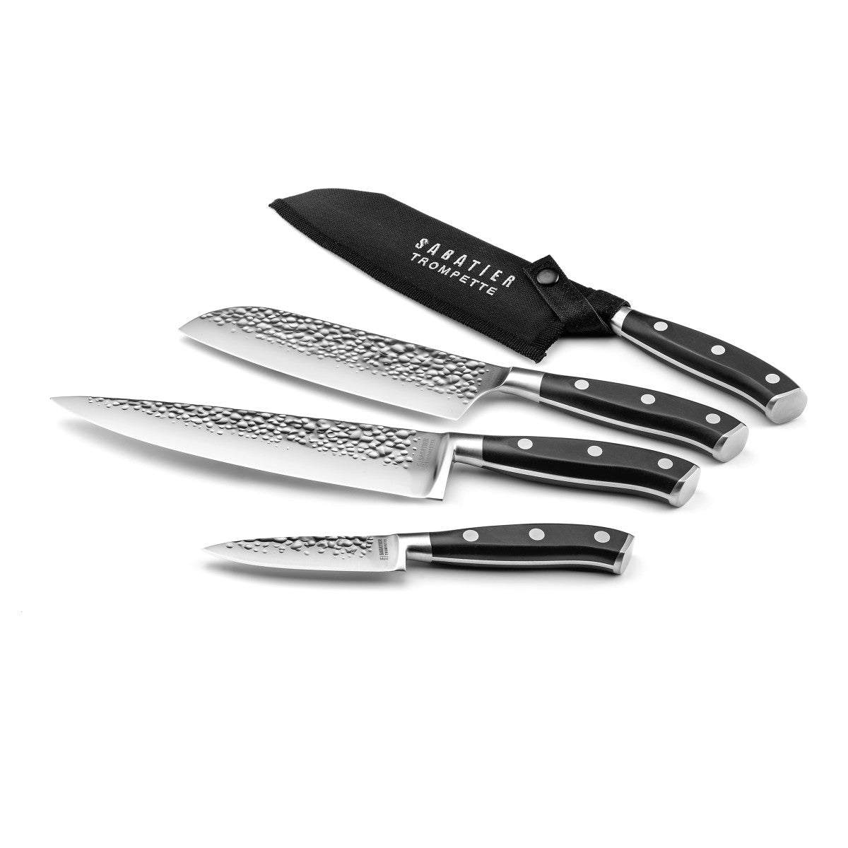Carbon - Set de 3 couteaux de cuisine Sabatier Trompette - Mathon - 2