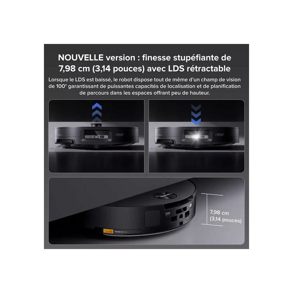 Saros 10 R&d System - Aspirateur Robot Laveur Avec Base Entierement Autonome En Eau - 22000 Pa - Lds Rétractable Roborock - Mathon - 4