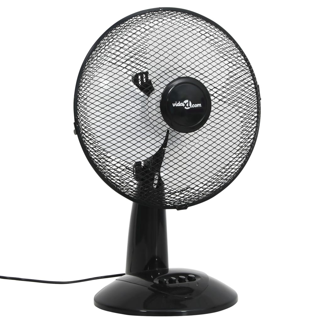 Ventilateur de table 3 vitesses 30 cm 40 W Noir VidaXL - Mathon