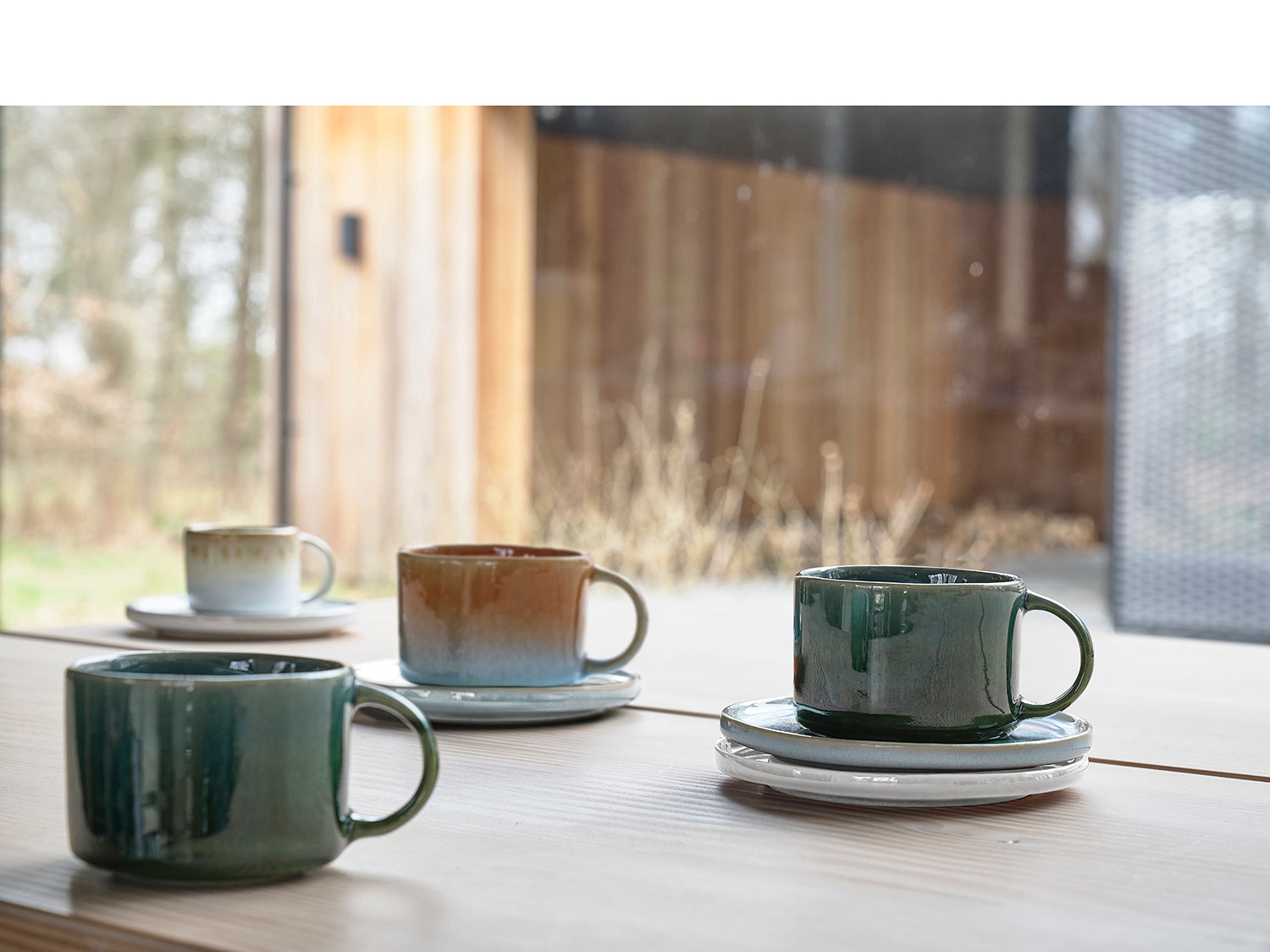 Set de 2 tasses espresso STYLES en grès Crème/Sabre Villa Collection - Mathon - 7