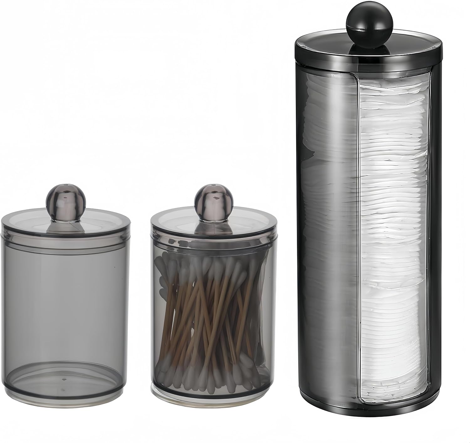 Boîtes Coton Tige Transparentes en PET – 3 pièces Vendos85 - Mathon