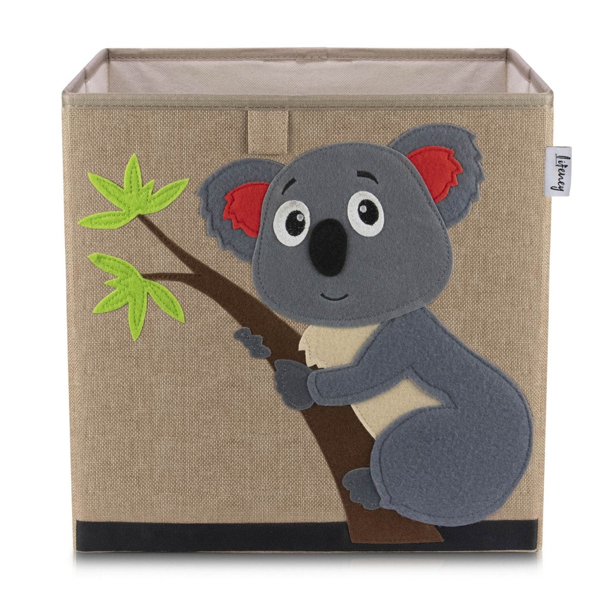 Boîte de rangement en tissu pour enfant "koala" sur fond foncé, compatible Ikea Kallax Lifeney Fackelmann - Mathon - 1