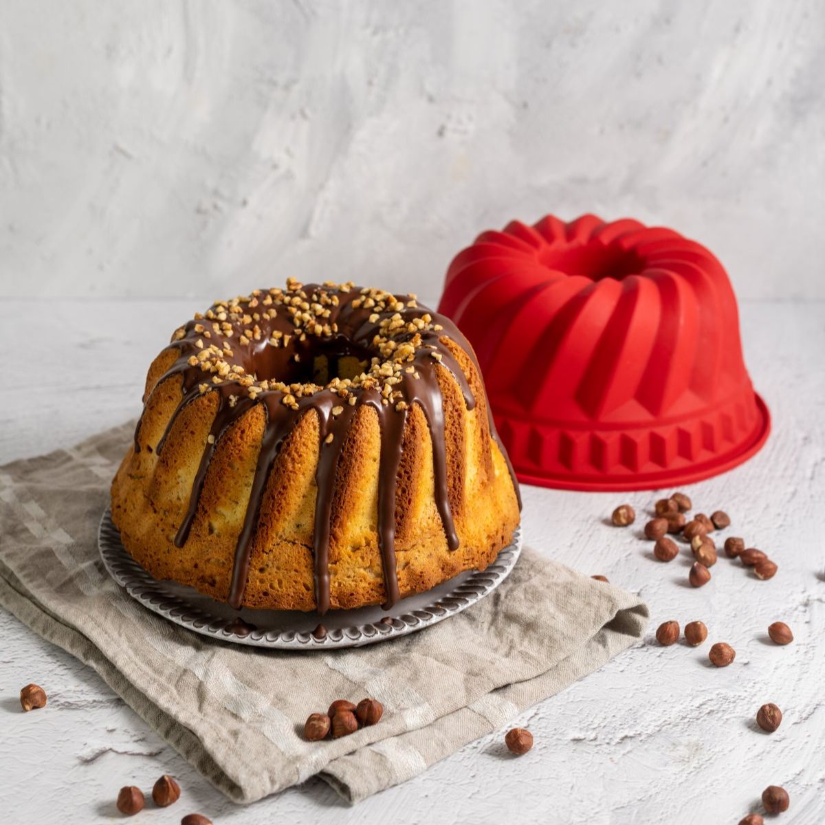 Moule à kougelhopf et moule à cakes en silicone rouge Dr. Oetker Flexxibel Love Dr. Oetker - Mathon - 5