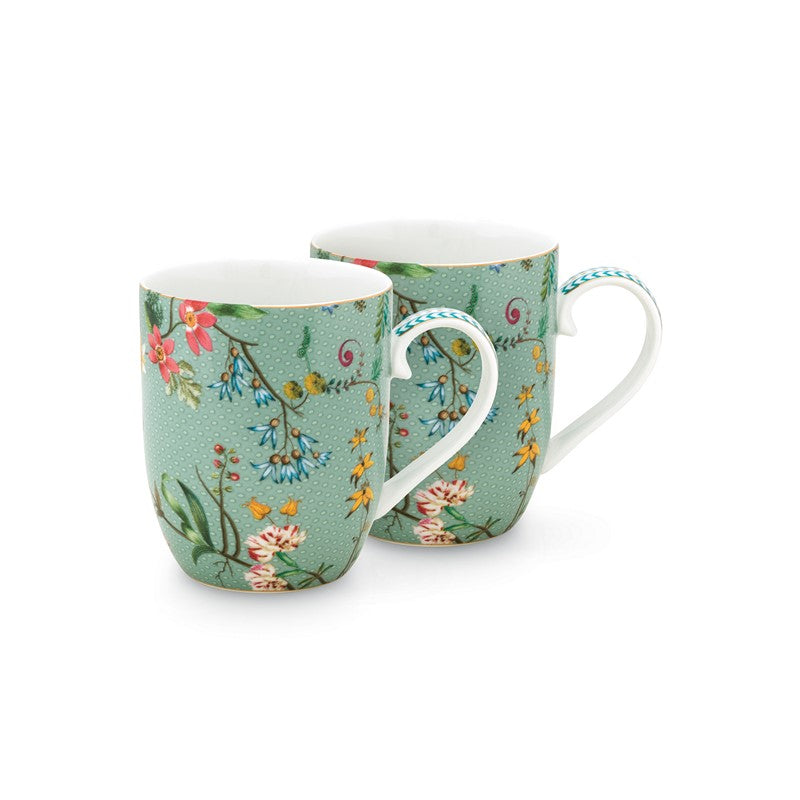 Coffret 2 petit mug Jolie fleur bleu 145ml Pip Studio - Mathon