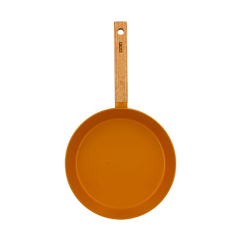 Poêle Ector induction aluminium revêtu manche en bois 24 cm jaune Ogo - Mathon - 2